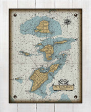 Load image into Gallery viewer, Put-In-Bay &amp; Bass Islands Ohio Nautical Chart  (3) - On 100% Natural Linen
