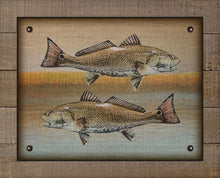 Load image into Gallery viewer, Redfish And Marsh - On 100% Natural Linen
