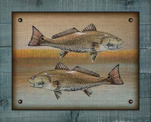 Load image into Gallery viewer, Redfish And Marsh - On 100% Natural Linen
