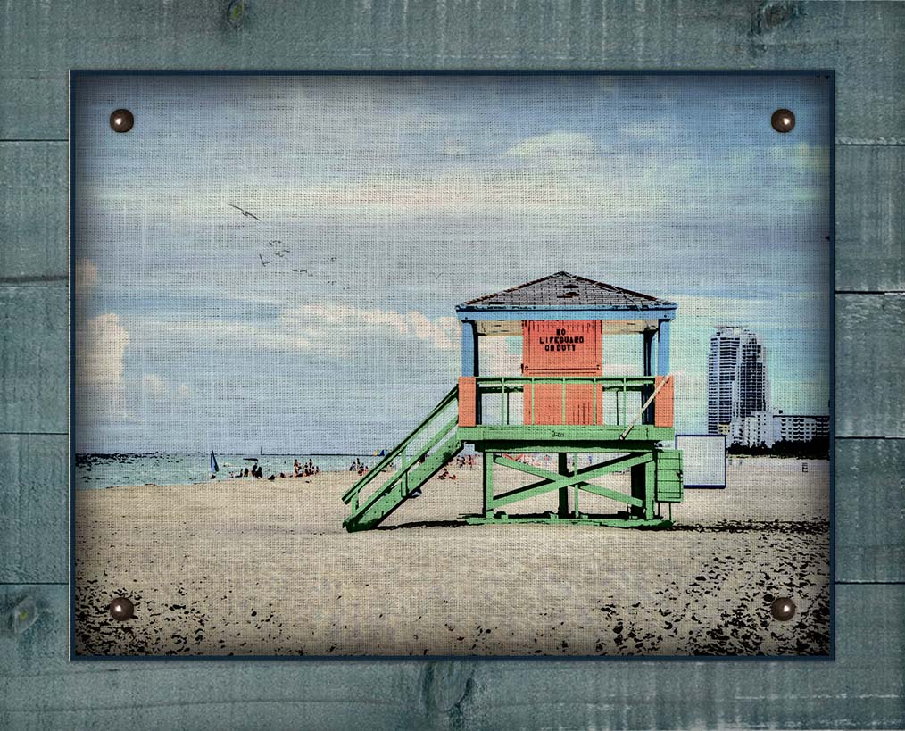 Lifegaurd Shack - On 100% Natural Linen