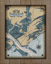 Load image into Gallery viewer, Seabrook Island South Carolina Nautical Chart - On 100% Natural Linen
