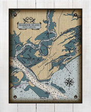Load image into Gallery viewer, Seabrook Island South Carolina Nautical Chart - On 100% Natural Linen
