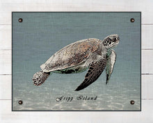 Load image into Gallery viewer, Fripp Island Sea Turtle - On 100% Linen
