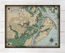 Load image into Gallery viewer, Bluffton South Carolina Nautical Chart - On 100% Natural Linen
