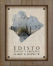Load image into Gallery viewer, Edisto Island Silhouette Sea Oats Design - On 100% Natural Linen
