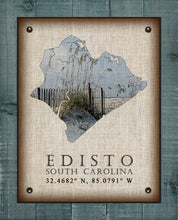 Load image into Gallery viewer, Edisto Island Silhouette Sea Oats Design - On 100% Natural Linen
