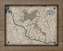 Load image into Gallery viewer, Fort Mill &amp; Catawba River South Carolina Map - On 100% Natural Linen
