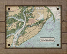 Load image into Gallery viewer, Hilton Head Island Nautical Chart (Horizontal) - On 100% Natural Linen
