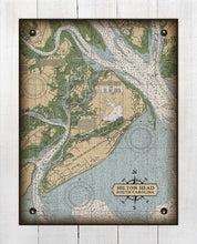 Load image into Gallery viewer, Hilton Head Island Nautical Chart (Vertical) - On 100% Natural Linen
