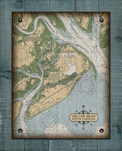 Load image into Gallery viewer, Hilton Head Island Nautical Chart (Vertical) - On 100% Natural Linen
