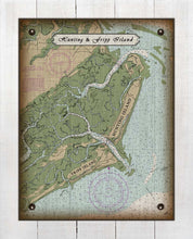 Load image into Gallery viewer, Hunting Island South Carolina Nautical Chart - On 100% Natural Linen
