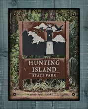 Load image into Gallery viewer, Hunting Island - South Carolina - Welcome Sign  - On 100% Natural Linen
