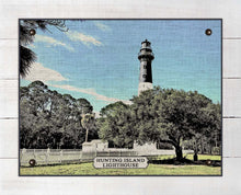 Load image into Gallery viewer, Hunting Island Lighthouse - On 100% Linen
