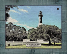 Load image into Gallery viewer, Hunting Island Lighthouse - On 100% Linen
