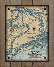 Load image into Gallery viewer, Johns Island South Carolina Nautical Chart - On 100% Natural Linen
