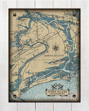 Load image into Gallery viewer, Johns Island South Carolina Nautical Chart - On 100% Natural Linen
