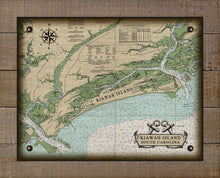 Load image into Gallery viewer, Kiawah Island South Carolina Nautical Chart - On 100% Natural Linen
