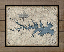 Load image into Gallery viewer, Lake Murray South Carolina Map Design - On 100% Natural Linen
