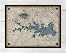 Load image into Gallery viewer, Lake Murray South Carolina Map Design - On 100% Natural Linen
