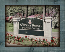 Load image into Gallery viewer, Sea Pines Hilton Head Sign - On 100% Linen
