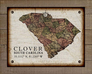 Clover South Carolina Vintage Design - On 100% Natural Linen
