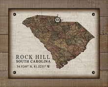 Load image into Gallery viewer, Rock Hill South Carolina Vintage Design - On 100% Natural Linen
