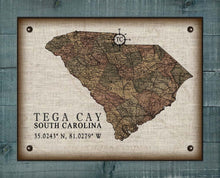 Load image into Gallery viewer, Tega Cay South Carolina Vintage Design - On 100% Natural Linen
