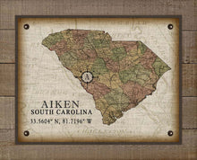 Load image into Gallery viewer, Aiken South Carolina Vintage Design - On 100% Natural Linen
