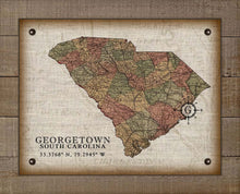 Load image into Gallery viewer, Georgetown South Carolina Vintage Design - On 100% Natural Linen
