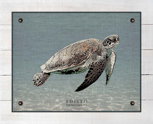 Load image into Gallery viewer, Edisto Island Sea Turtle - On 100% Linen
