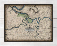 Load image into Gallery viewer, Rock Island Tennessee Map Design - On 100% Natural Linen
