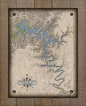 Load image into Gallery viewer, Center Hill Lake Tennessee Map Design - On 100% Natural Linen
