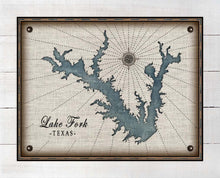 Load image into Gallery viewer, Lake Fork Texas Map Design - On 100% Natural Linen
