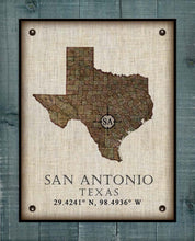 Load image into Gallery viewer, San Antonio Texas Vintage Design - On 100% Natural Linen
