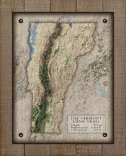 Load image into Gallery viewer, Vermont Long Trail Map Design - On 100% Natural Linen
