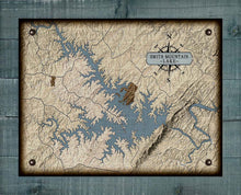 Load image into Gallery viewer, Smith Mountain Lake Virginia Map - On 100% Natural Linen
