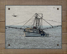 Load image into Gallery viewer, Shrimp Boat &quot;Warrior&quot; - On 100% Natural Linen
