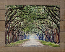 Load image into Gallery viewer, Live Oak and Spanish Moss Canopy Road - On 100% Natural Linen
