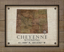 Load image into Gallery viewer, Cheyenne Wyoming Vintage Design - On 100% Natural Linen
